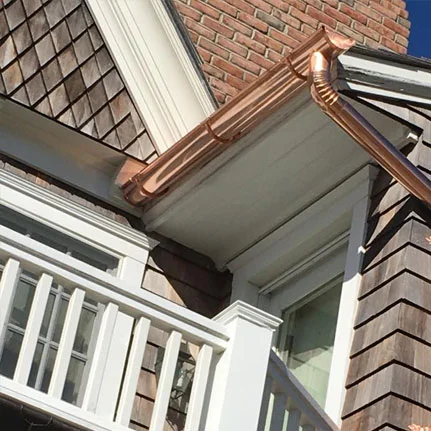 copper gutter installation Babylon ny